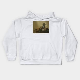 Tobacco Still Life by Willem Claeszoon Heda Kids Hoodie